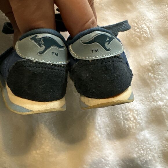 Kangaroos Baby Size 1.5 Shoes Sneakers Blue Laces Vintage Pocket Tennis Shoes - Picture 7 of 16